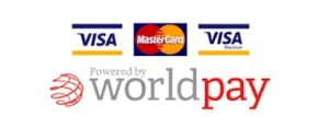 Stay Ibiza payment methods - World Pay, Visa and Mastercard logos